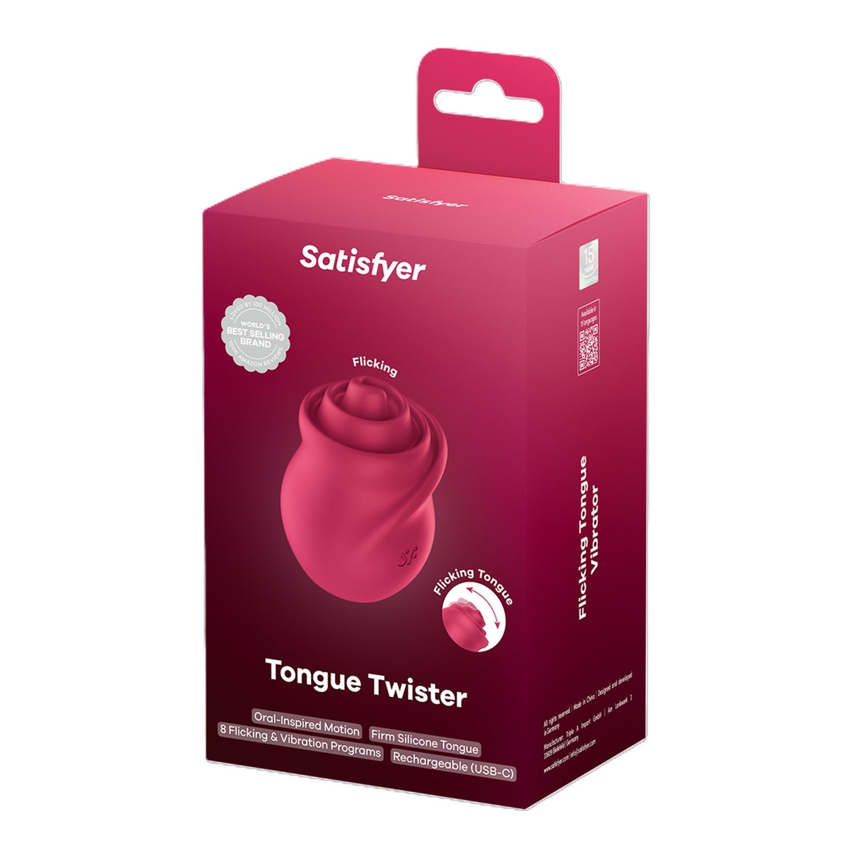 Satisfyer Tongue Twister (Red) – Tongue Vibrator > Vibrators > Ladies > Clitoral Vibrators and Stimulators - Tophatter Daily Deals