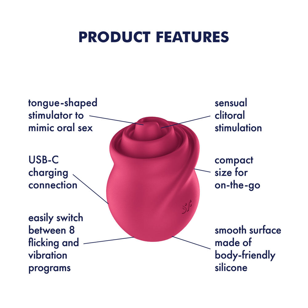 Satisfyer Tongue Twister (Red) – Tongue Vibrator > Vibrators > Ladies > Clitoral Vibrators and Stimulators - Tophatter Daily Deals