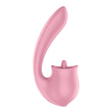Satisfyer Tongue Genius – USB Rechargeable Flexible Silicone Clitoral and Insertable Vibrator > Sex Toys For Ladies > Clitoral Vibrators and Stimulators - Tophatter Daily Deals