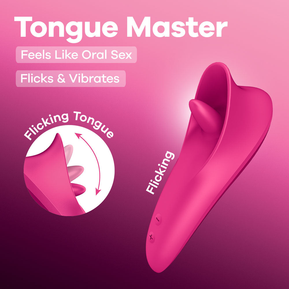 Satisfyer Tongue Master – USB Rechargeable 14.4 cm Clitoral Stimulator > Sex Toys For Ladies > Clitoral Vibrators and Stimulators - Tophatter Daily Deals