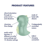 Satisfyer Din-Oooh (Green) – Pressure Wave Vibrator > Sex Toys For Ladies > Air Pulsation - Tophatter Daily Deals