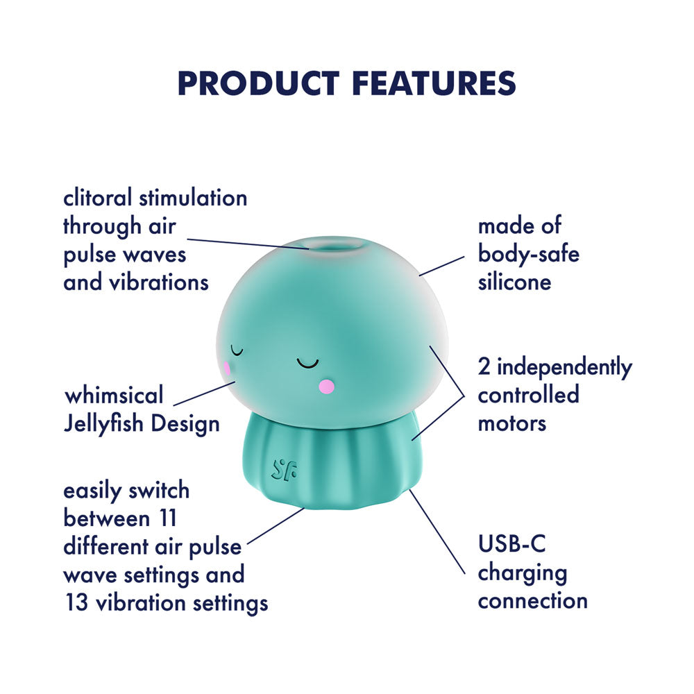 Satisfyer Jelly-Cious – Waterproof Air Pulse Vibrator > Sex Toys For Ladies > Air Pulsation - Tophatter Daily Deals