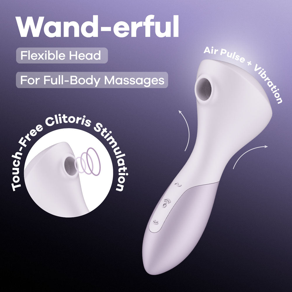 Satisfyer Wand-erful (Violet) – USB Rechargeable 15.8 cm Air Pulse Massage Wand > Sex Toys For Ladies > Air Pulsation - Tophatter Daily Deals