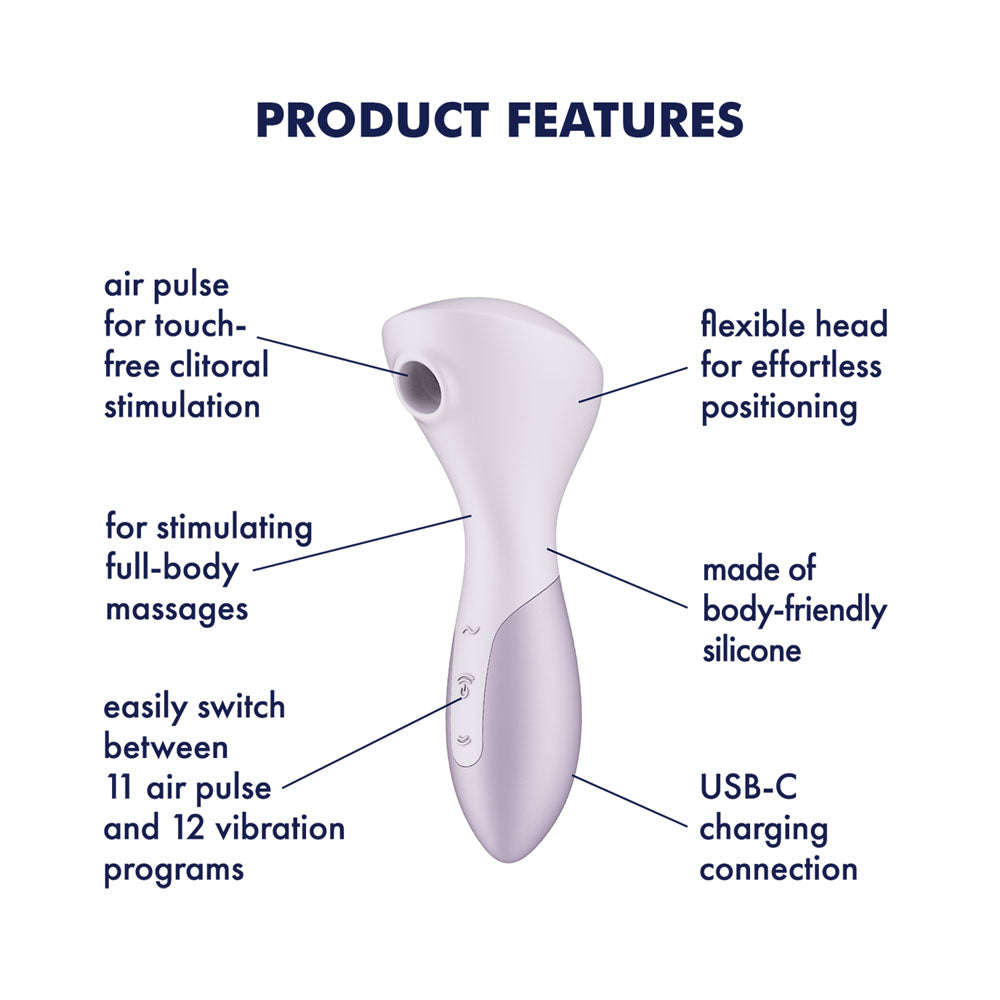 Satisfyer Wand-erful (Violet) – USB Rechargeable 15.8 cm Air Pulse Massage Wand > Sex Toys For Ladies > Air Pulsation - Tophatter Daily Deals