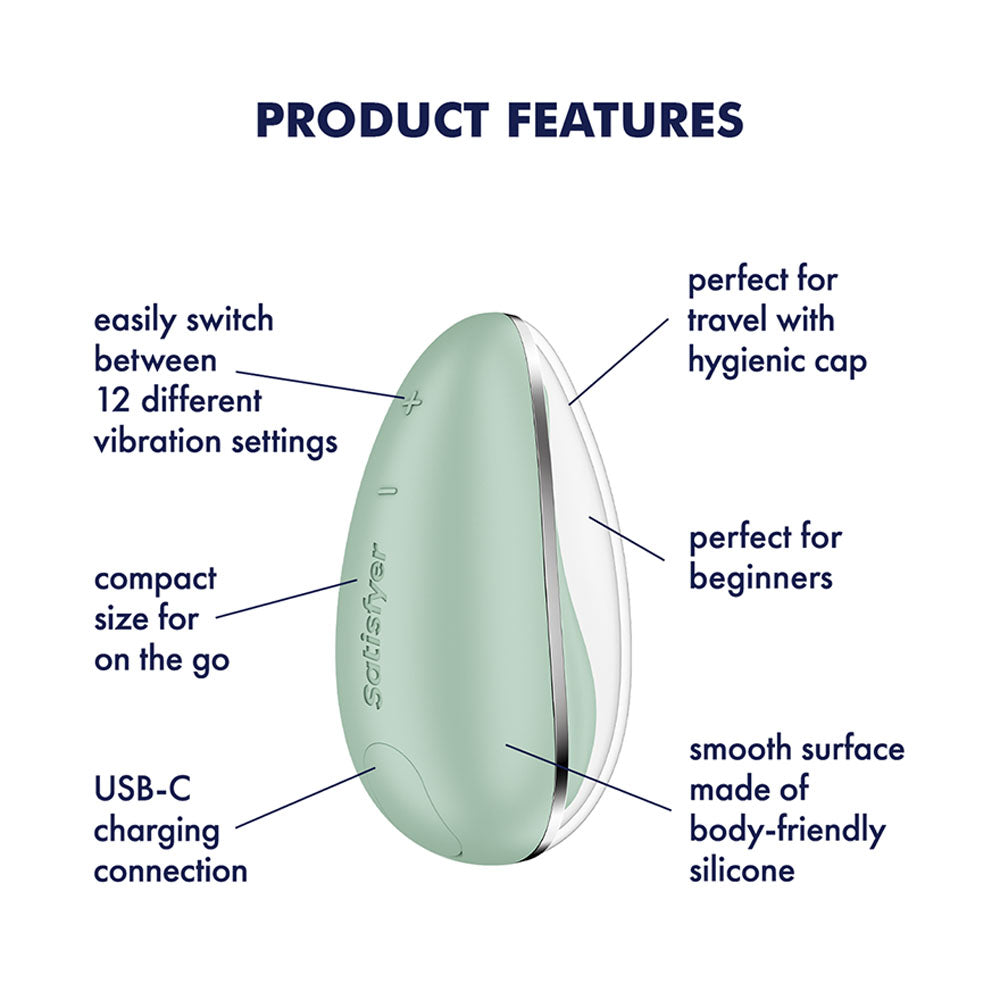 Satisfyer Drop To Go (Mint) – USB Rechargeable Clitoral Stimulator > Sex Toys For Ladies > Clitoral Vibrators and Stimulators - Tophatter Daily Deals
