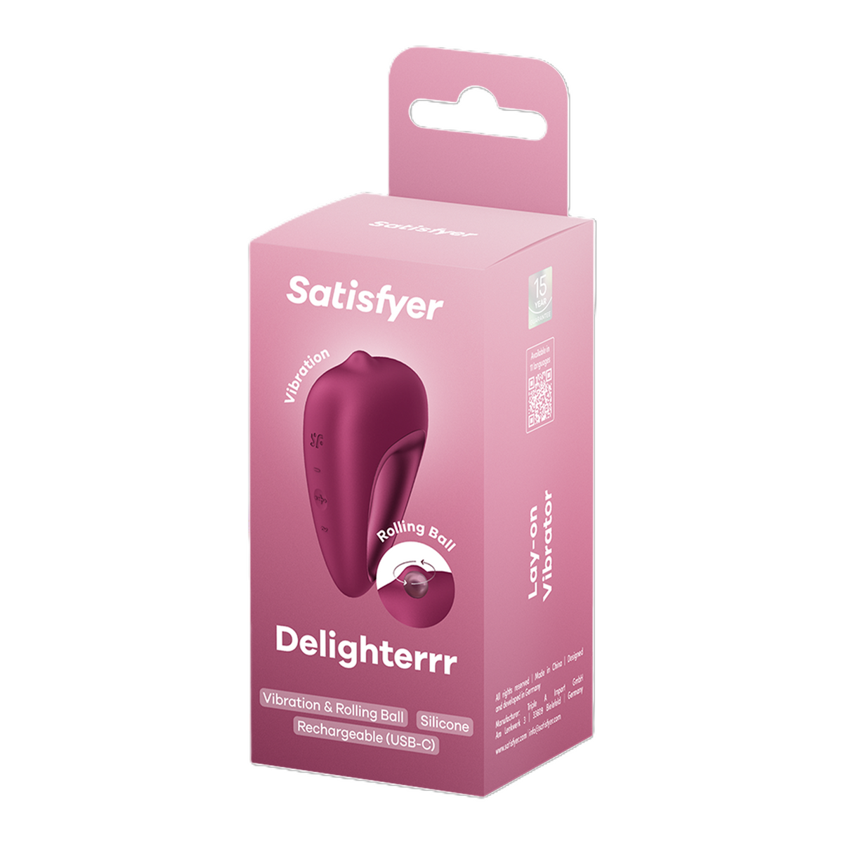 Satisfyer Delighterrr (Berry) – Clitoral Vibrator With Vibration and Rotation Programs > Vibrators > Ladies > Clitoral Vibrators and Stimulators - Tophatter Daily Deals