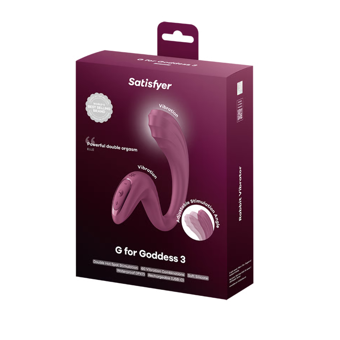 Satisfyer G for Goddess 3 (Wine Red) – Luxury Vibrator > Vibrators > Standard Vibrators - Tophatter Daily Deals
