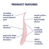 Satisfyer Tip Tease (Rose) – USB Rechargeable Rotating Vibrator with Twirling Tip > Vibrators > Standard Vibrators - Tophatter Daily Deals