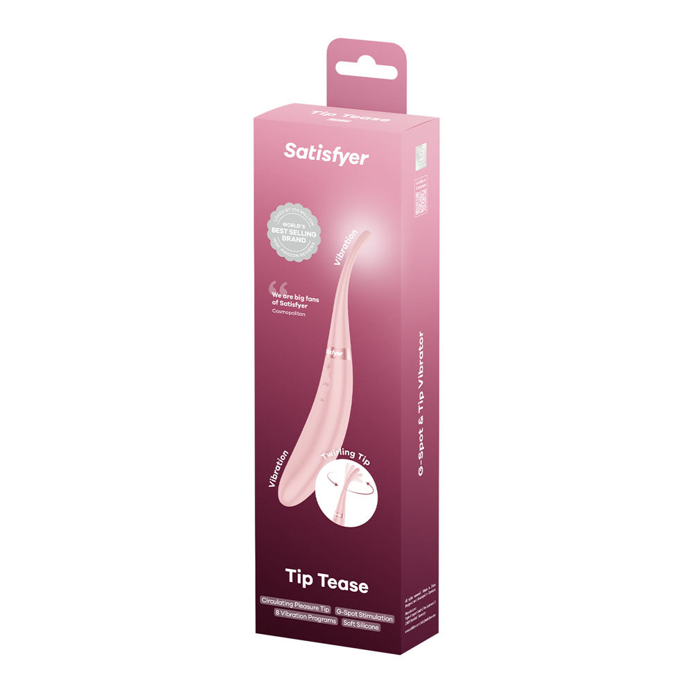Satisfyer Tip Tease (Rose) – USB Rechargeable Rotating Vibrator with Twirling Tip > Vibrators > Standard Vibrators - Tophatter Daily Deals