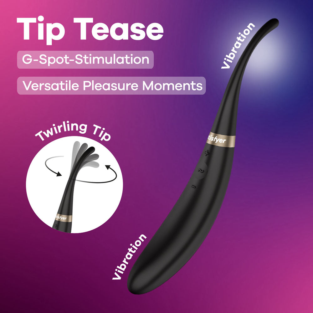 Satisfyer Tip Tease – USB Rechargeable Rotating Tip Vibrator > Vibrators > Standard Vibrators - Tophatter Daily Deals
