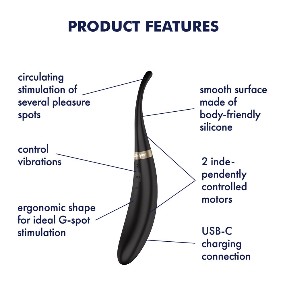 Satisfyer Tip Tease – USB Rechargeable Rotating Tip Vibrator > Vibrators > Standard Vibrators - Tophatter Daily Deals