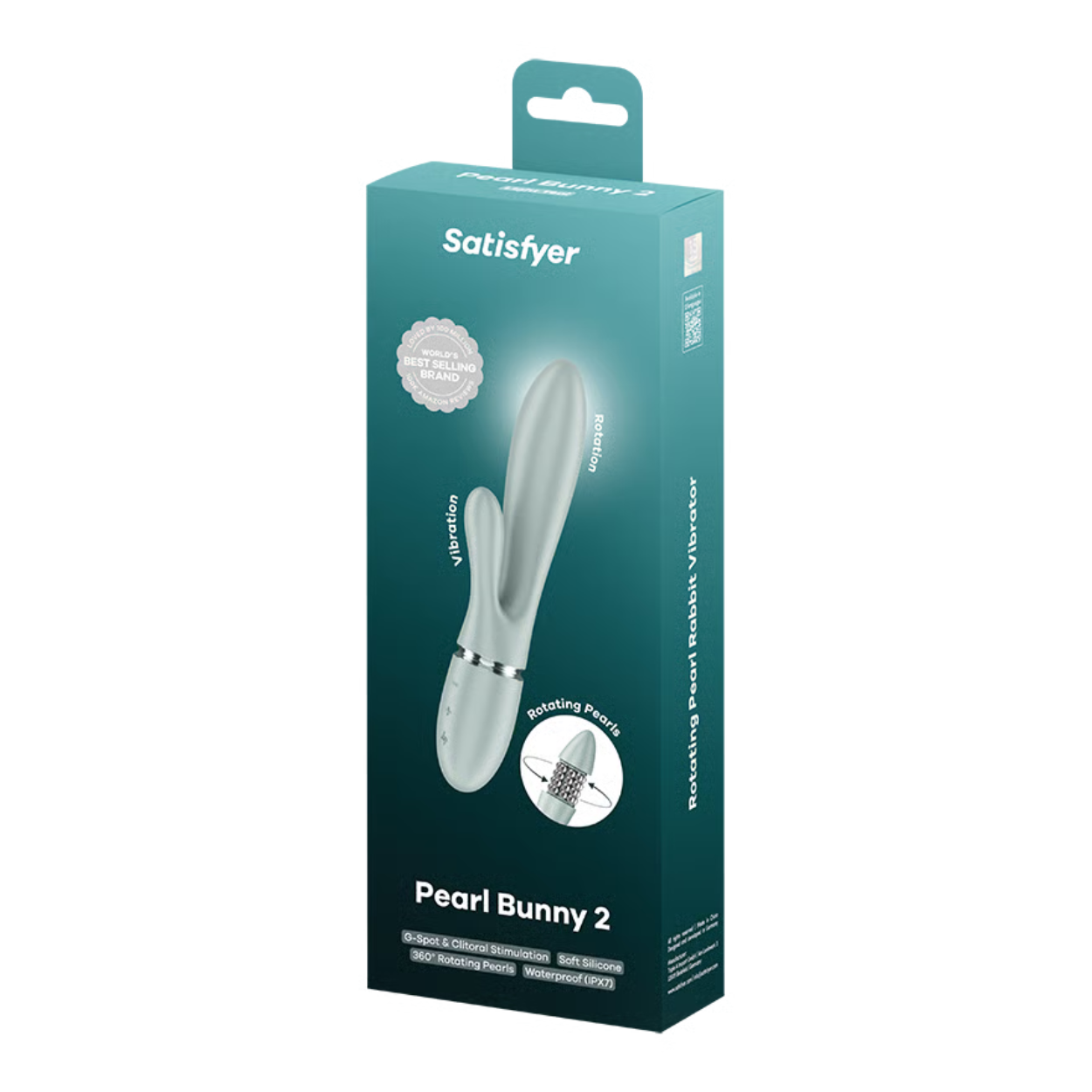 Satisfyer Pearl Bunny 2 (Grey Green) – Dual G-Spot Vibrator with Rotating Pearls > Sex Toys For Ladies > G-Spot Vibrators - Tophatter Daily Deals