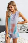 Swingy Tank and Ruffled Shorts Loungewear Loungewear Sets - Tophatter Daily Deals