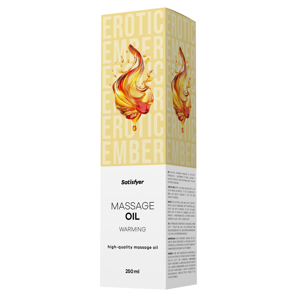 Satisfyer Massage Oil Warming (250 ml) – Warming Massage Oil > Essentials > Massage Oil - Tophatter Daily Deals