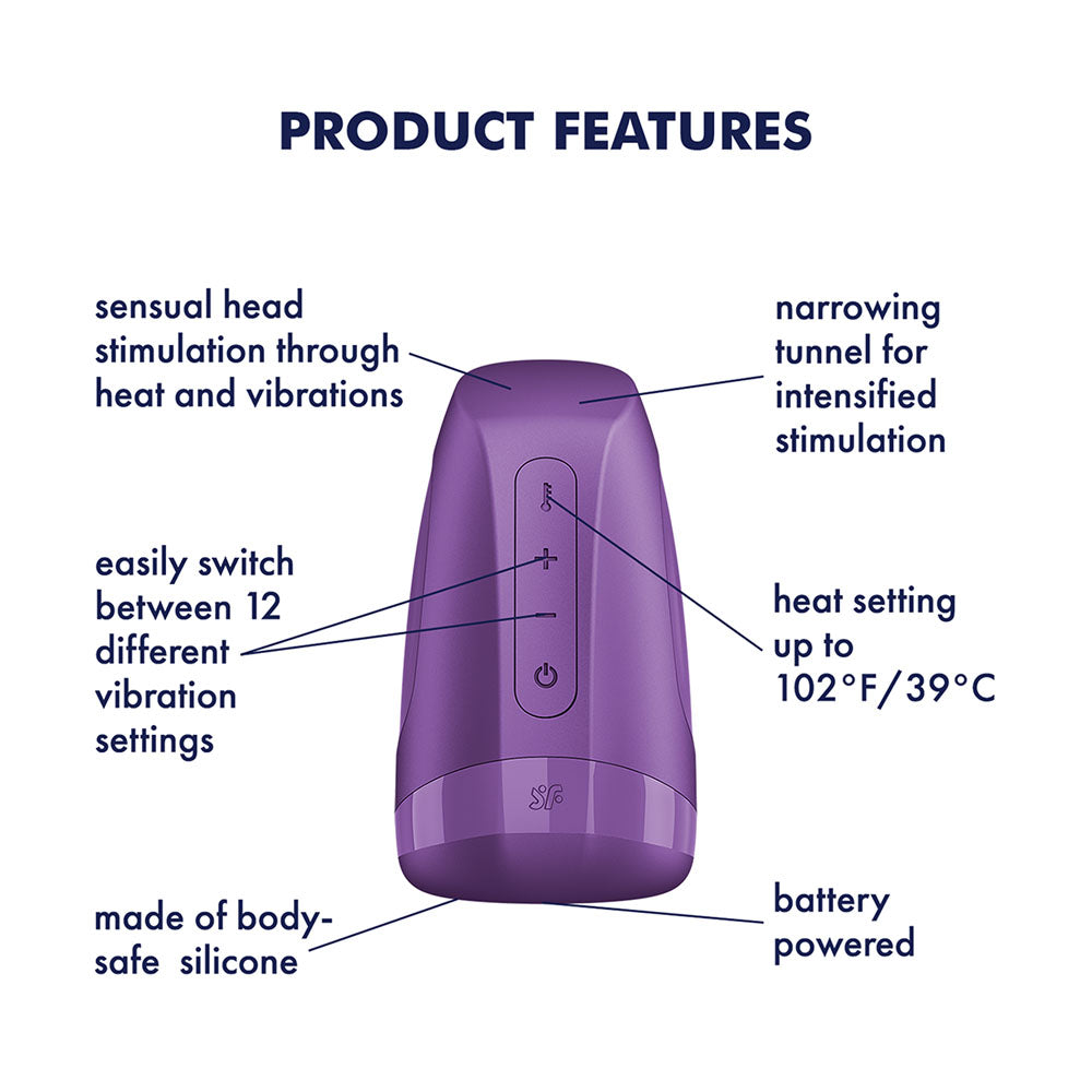 Satisfyer Men Heat Vibration – Heating and Vibrating Masturbator > Sex Toys For Men > Masturbators Premium - Tophatter Daily Deals