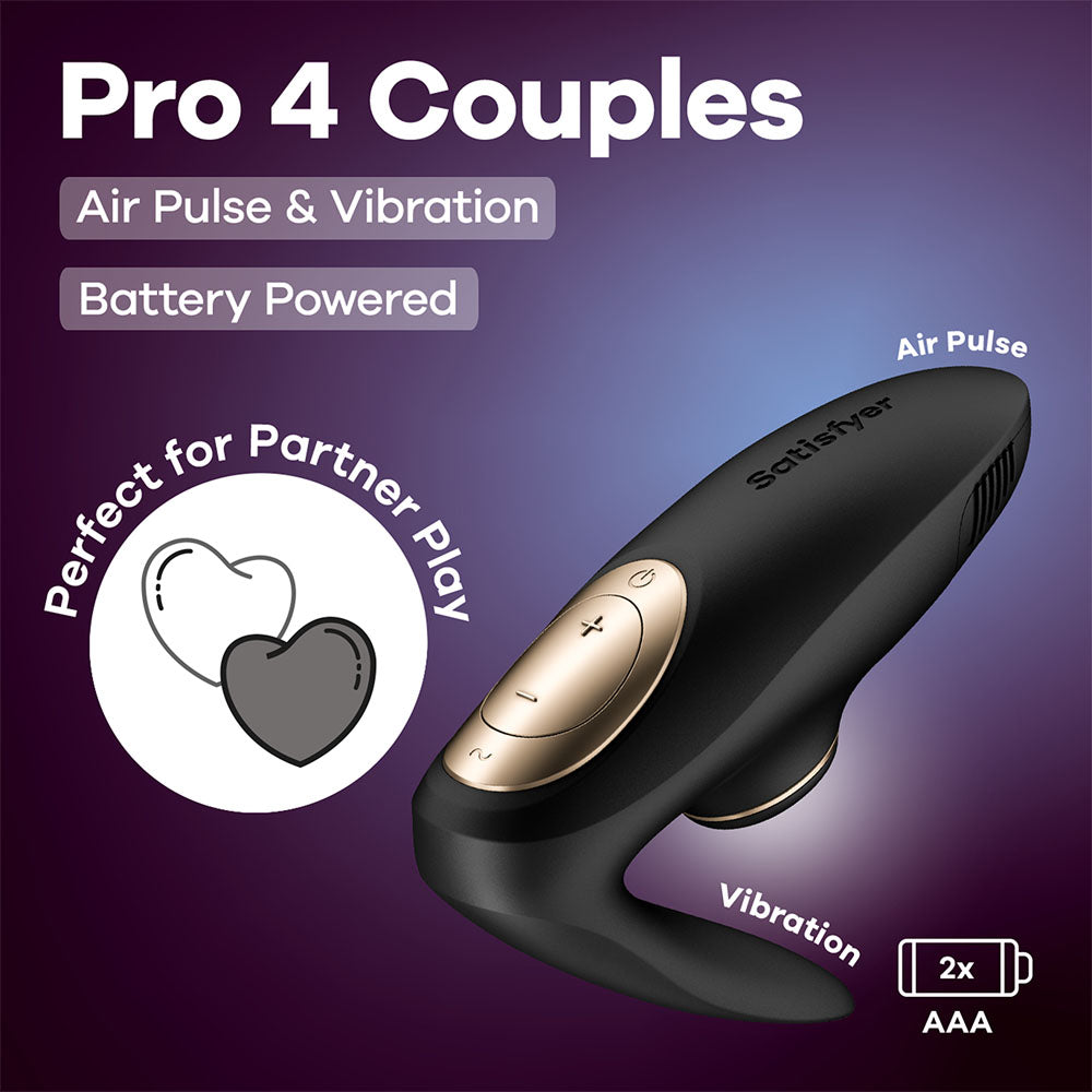Satisfyer Pro 4 Couples – Battery Series U-Shaped Couples Vibrator > Sex Toys > Couples Toys - Tophatter Daily Deals