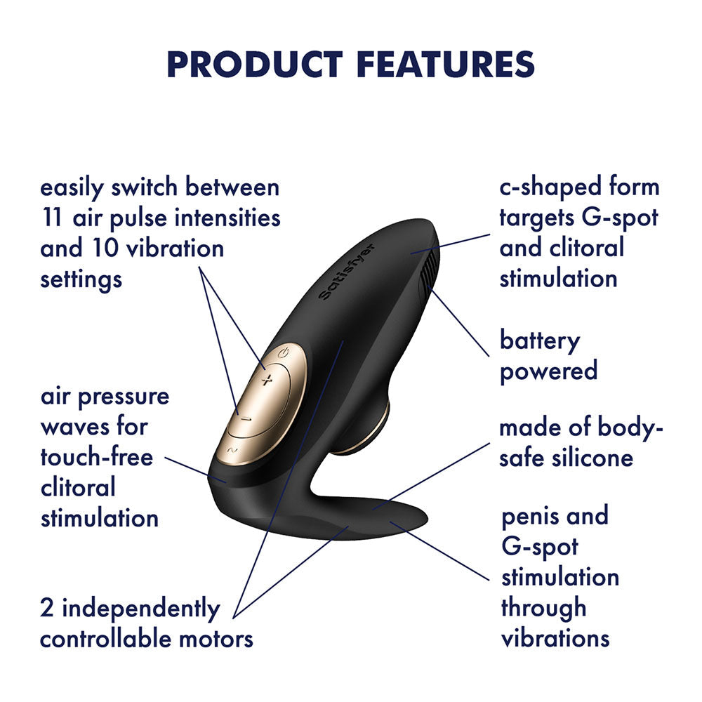 Satisfyer Pro 4 Couples – Battery Series U-Shaped Couples Vibrator > Sex Toys > Couples Toys - Tophatter Daily Deals