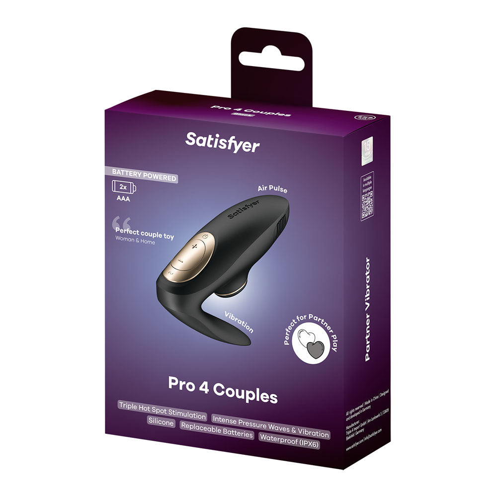 Satisfyer Pro 4 Couples – Battery Series U-Shaped Couples Vibrator > Sex Toys > Couples Toys - Tophatter Daily Deals