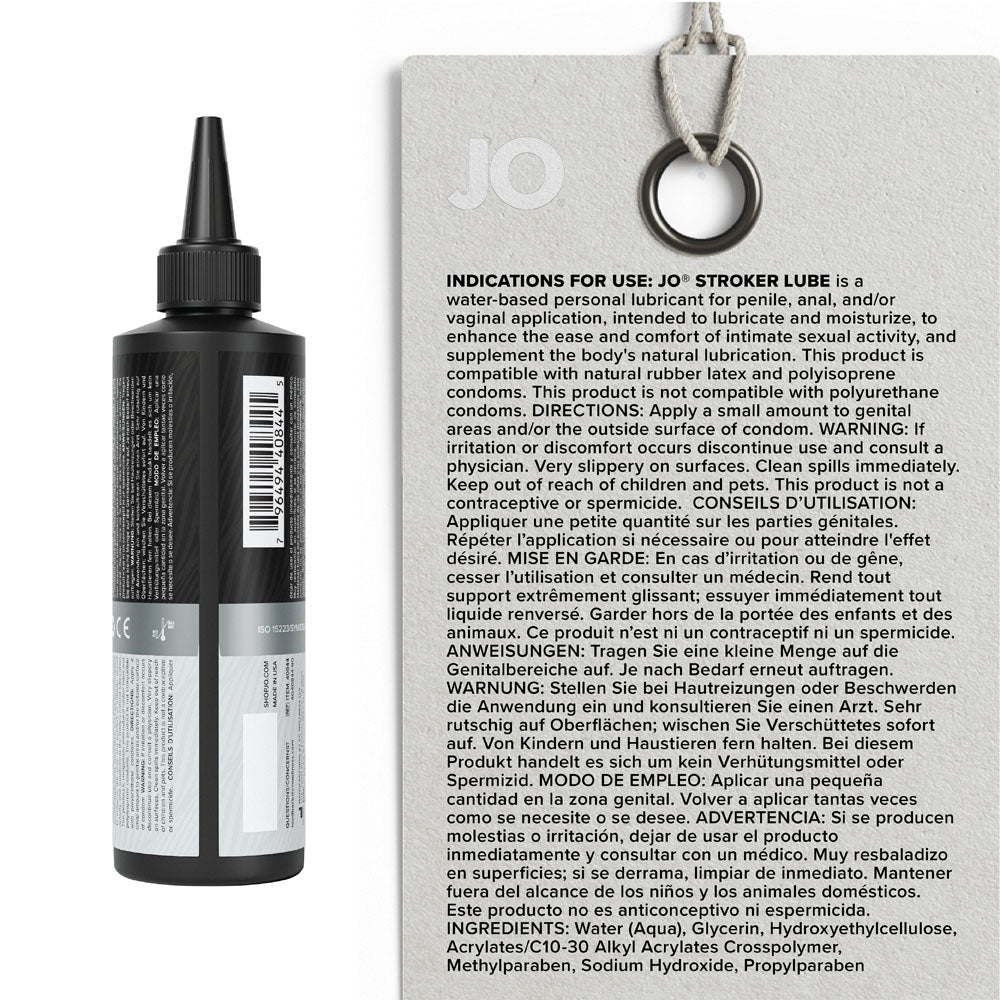 JO Stroker Lube – Water-Based Lubricant 240ml Bottle > Lube > Masturbation Cream - Tophatter Daily Deals