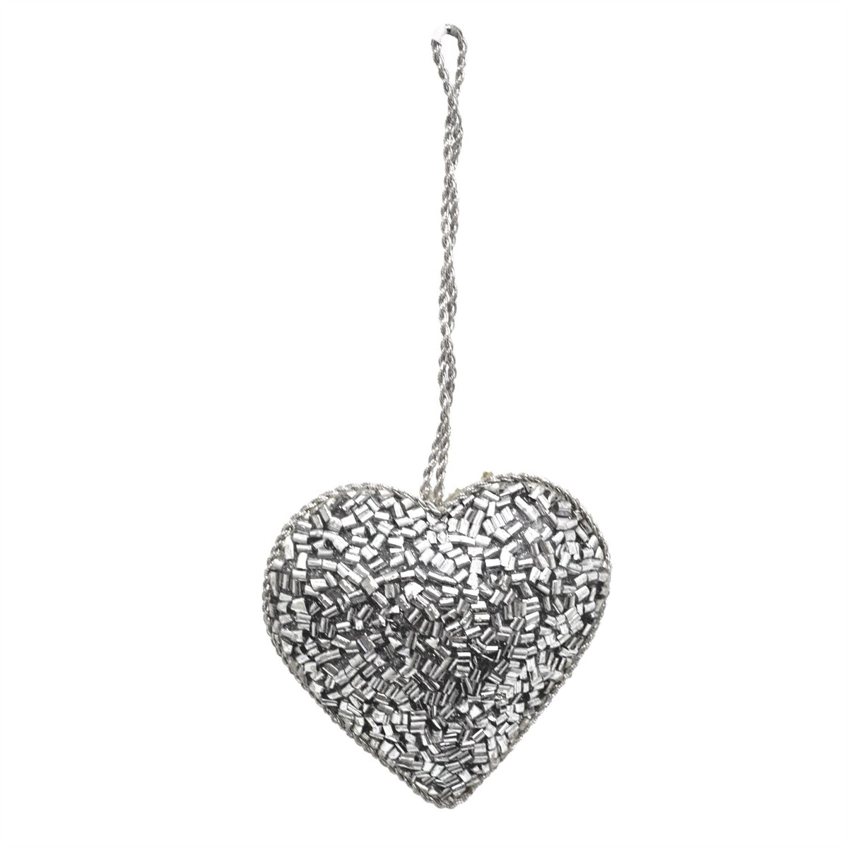 Set of 3 Christmas Tree Hanging Decorations | Silver Baubles Star Tree Heart Baubles - Tophatter Daily Deals
