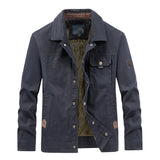 Breathable Durable Men's Work Jacket - Shirt Collar, Cotton Blue - Tophatter Daily Deals