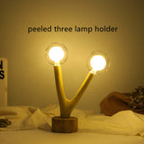 Branch Creative Personality Small Table Lamp Triple lamp holder without pee Push Button Switch 220V US 0 - Tophatter Daily Deals