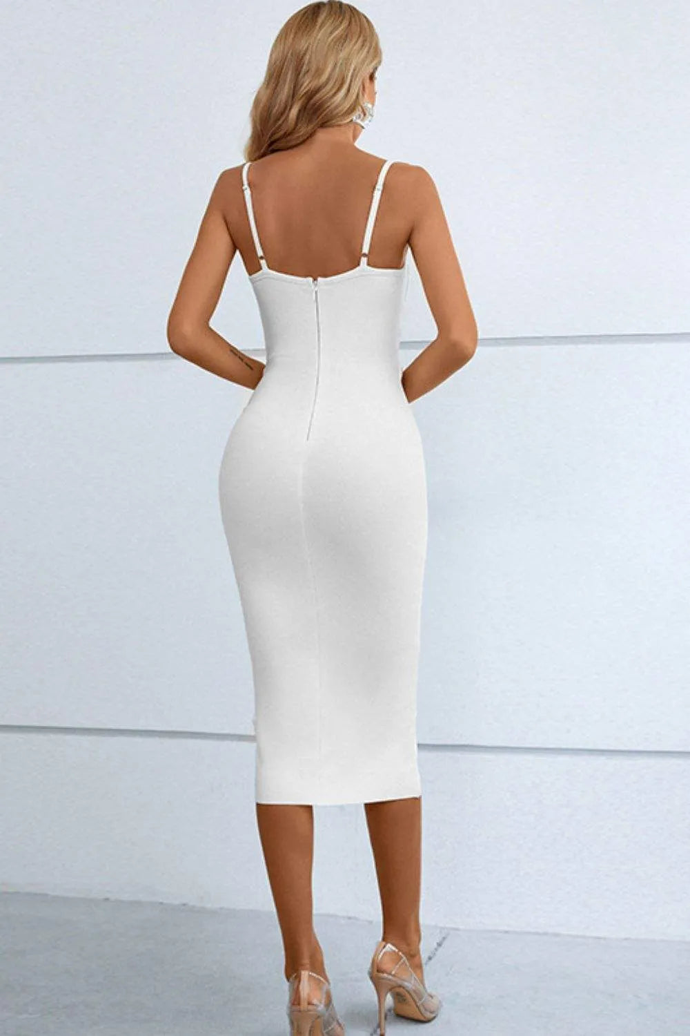 Cutout Spaghetti Strap Bodycon Dress Cocktail Dresses - Tophatter Daily Deals