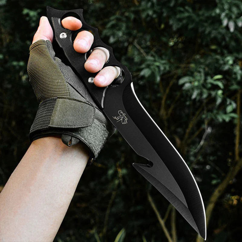 Fighting Brass Knuckle Knife - Tophatter Daily Deals