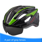 Bicycle Helmet Male Mountain Bike Road Wheel Sliding Balance Bike Breathable Riding Equipment Black green gray One Size 0 - Tophatter Daily Deals