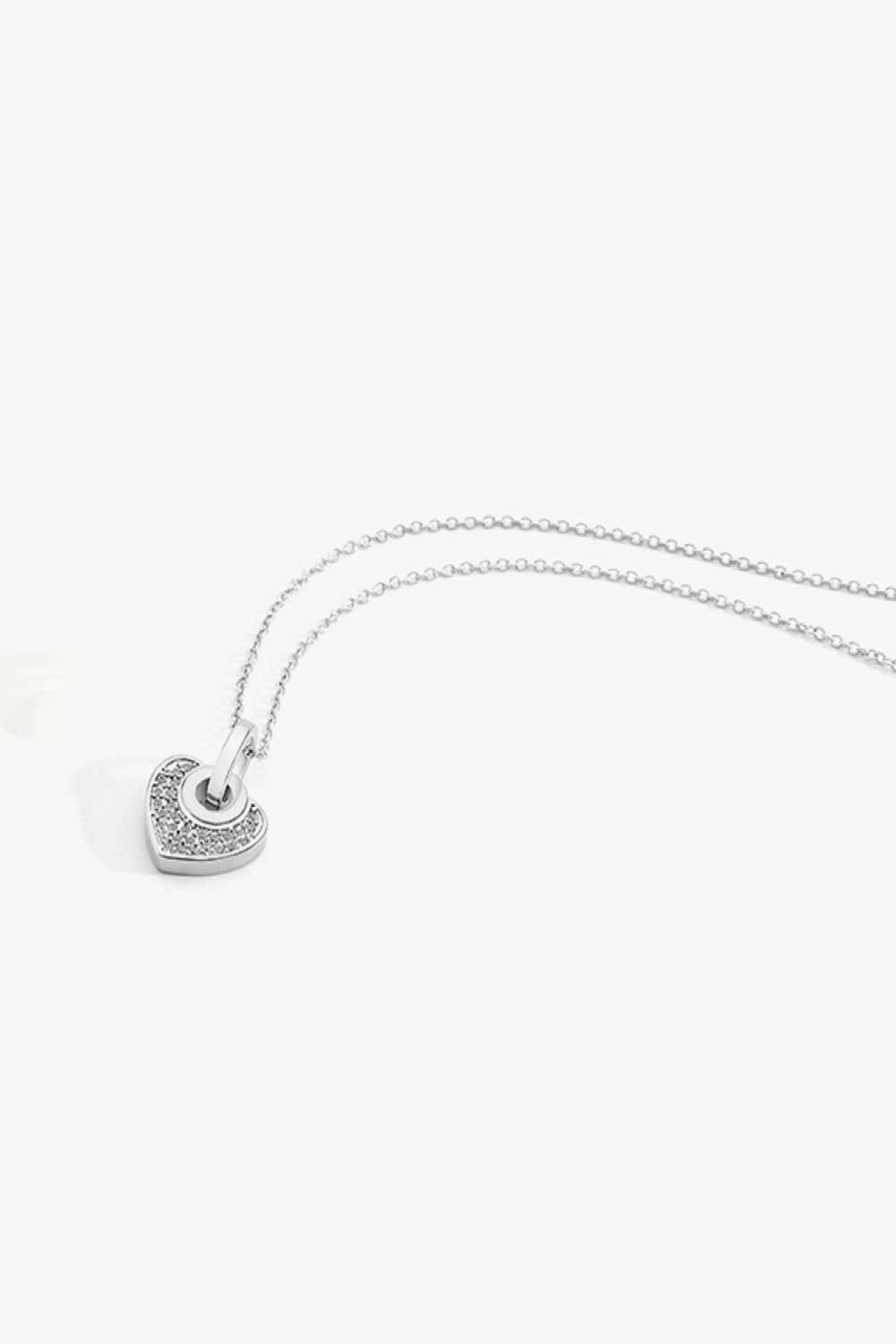 Crystal Heart Pendant Necklace - Tophatter Deals