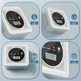 Dual Sensor Smoke & Carbon Monoxide Detector Alarm with LCD Display Smart Home & Security - Tophatter Daily Deals