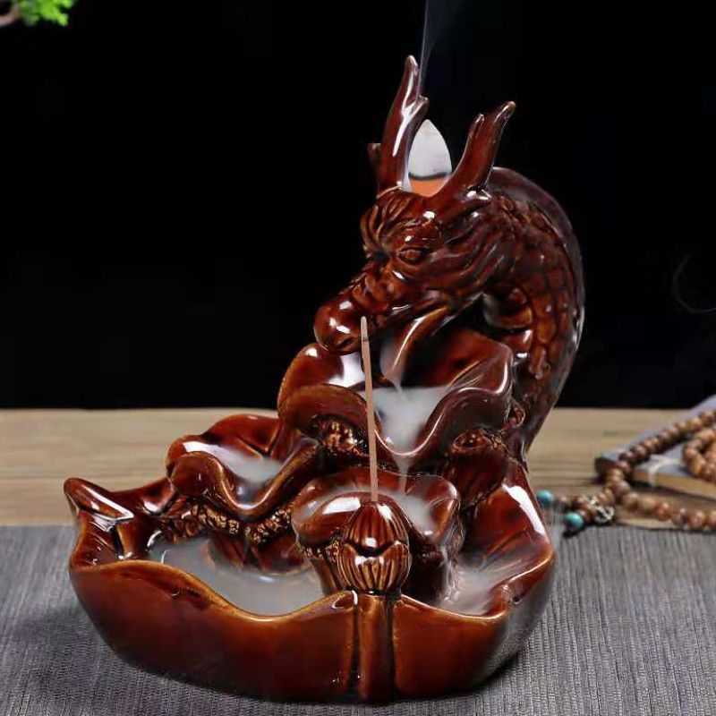 Backflow Incense Burner Creative Leading Furniture Accessories Red 0 - Tophatter Daily Deals