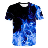 3D Digital Printing Burning Flame 3DT Shirt 0 - Tophatter Daily Deals