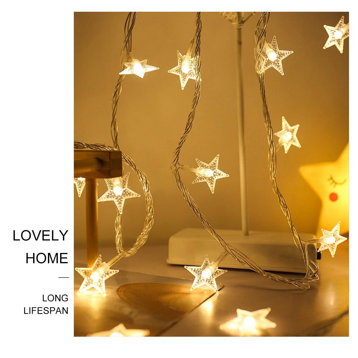 40-LED 13.12FT Star Fairy Lights String & Fairy Lights - Tophatter Daily Deals