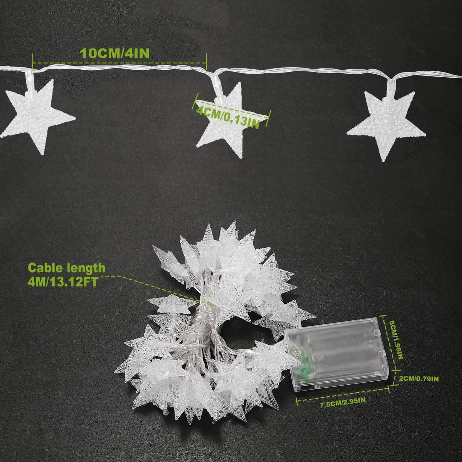 40-LED 13.12FT Star Fairy Lights String & Fairy Lights - Tophatter Daily Deals