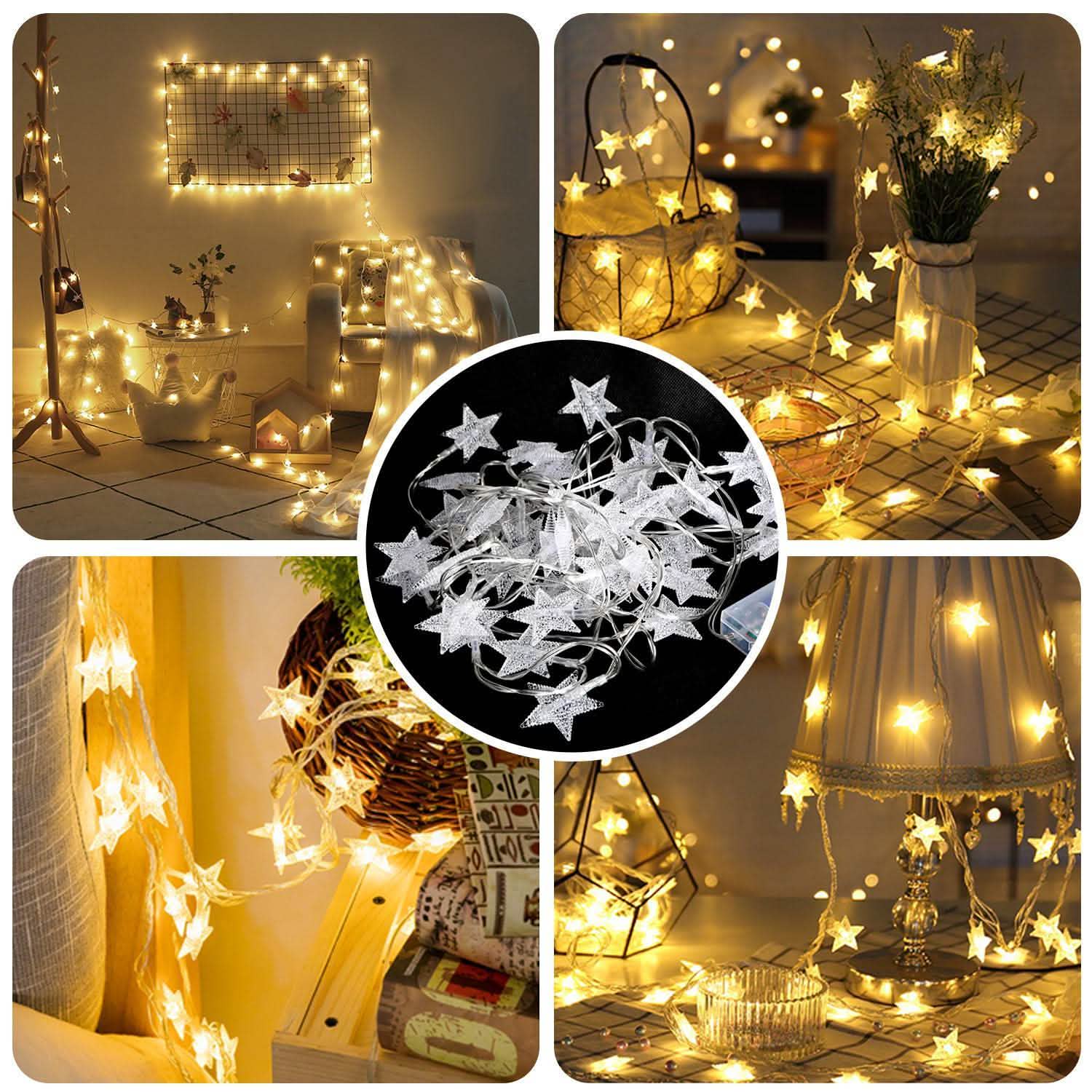 40-LED 13.12FT Star Fairy Lights String & Fairy Lights - Tophatter Daily Deals