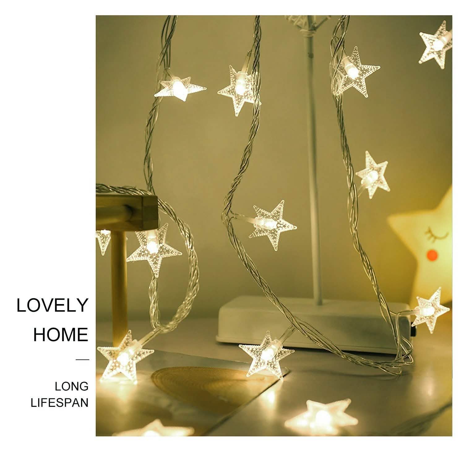 40-LED 13.12FT Star Fairy Lights String & Fairy Lights - Tophatter Daily Deals