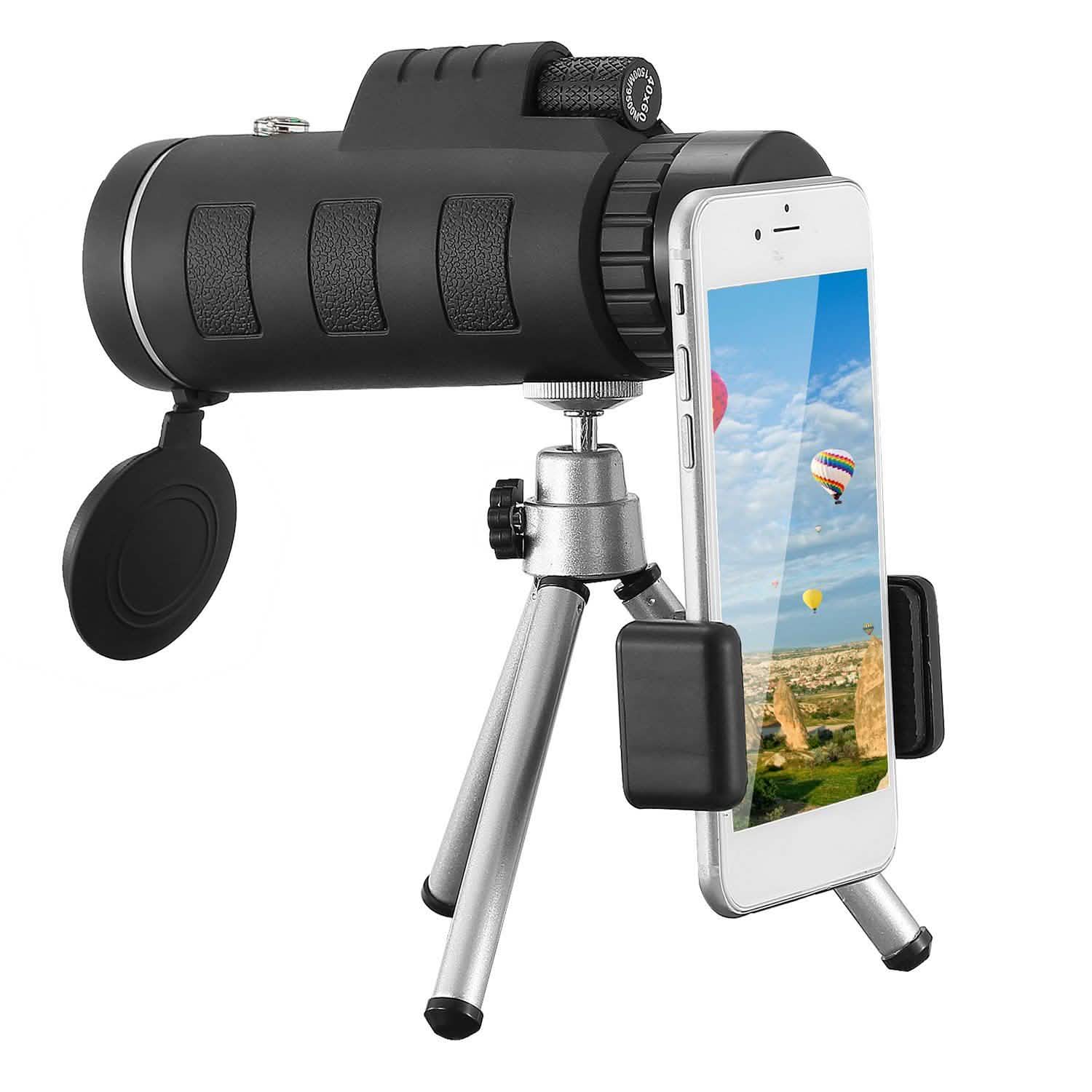40x60 HD Optical Monocular Telescope with FMC Lens Outdoor Recreation - Tophatter Daily Deals