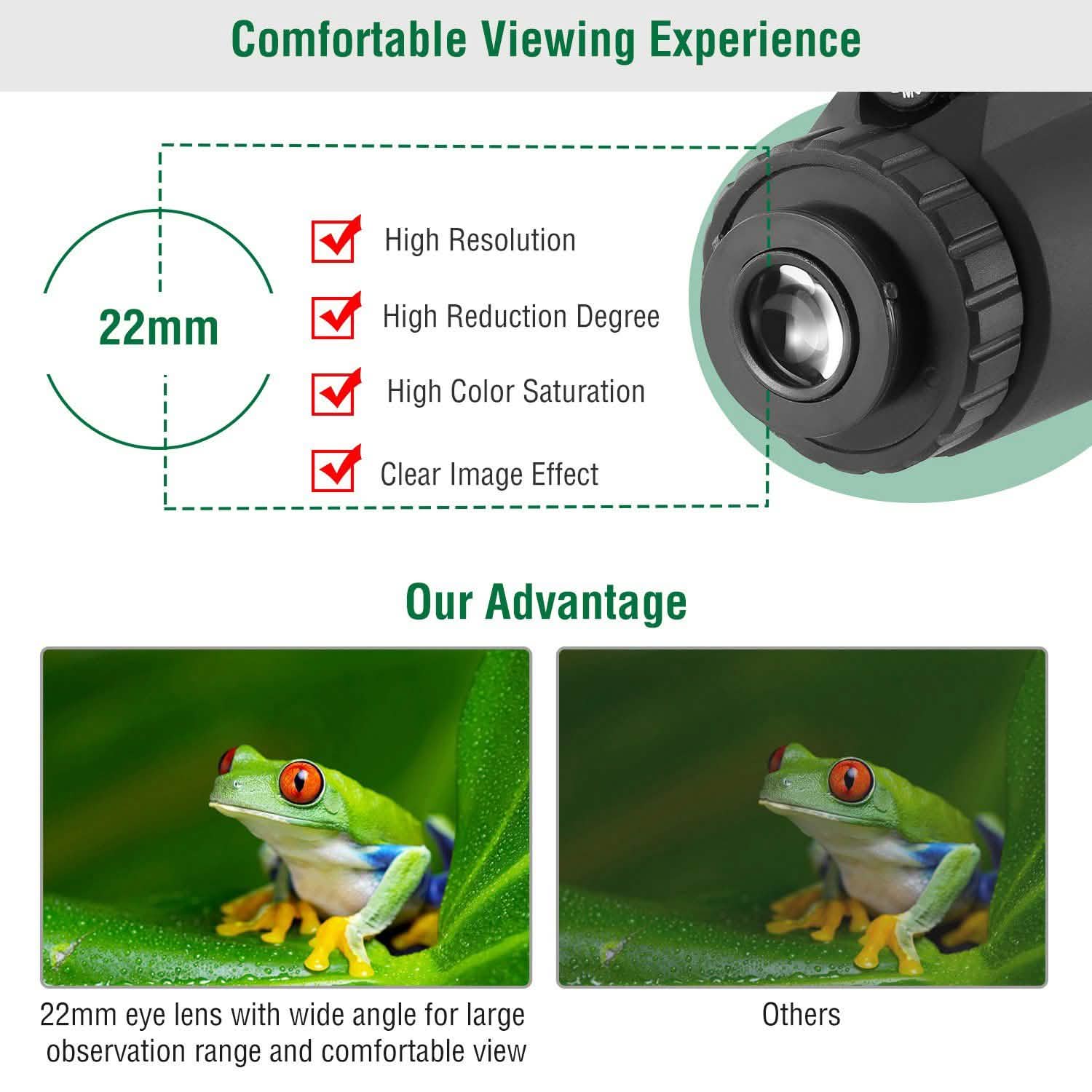 40x60 HD Optical Monocular Telescope with FMC Lens Outdoor Recreation - Tophatter Daily Deals