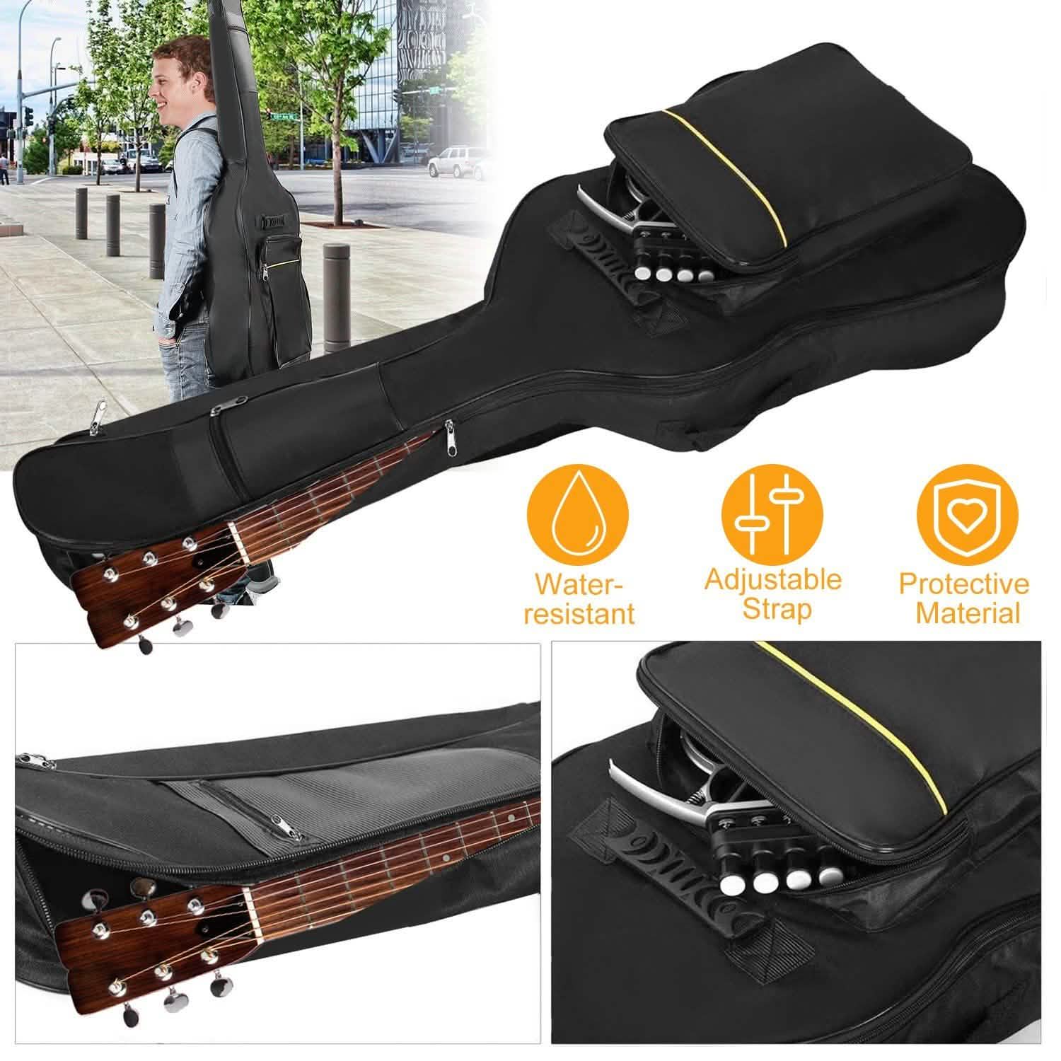 41" 5mm Thick Padded Protective Acoustic Guitar Bag Everything Else - Tophatter Daily Deals