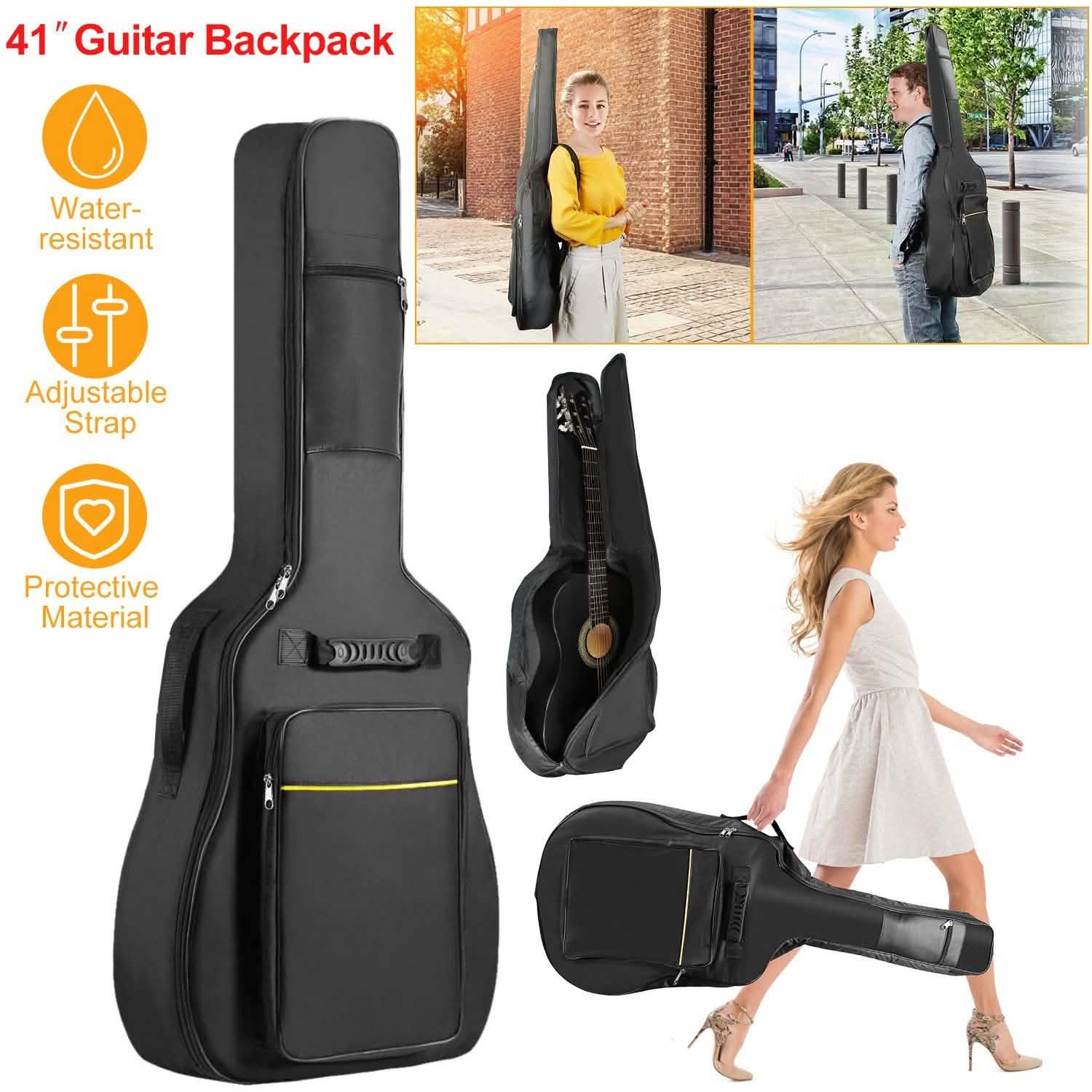 41" 5mm Thick Padded Protective Acoustic Guitar Bag Everything Else - Tophatter Daily Deals