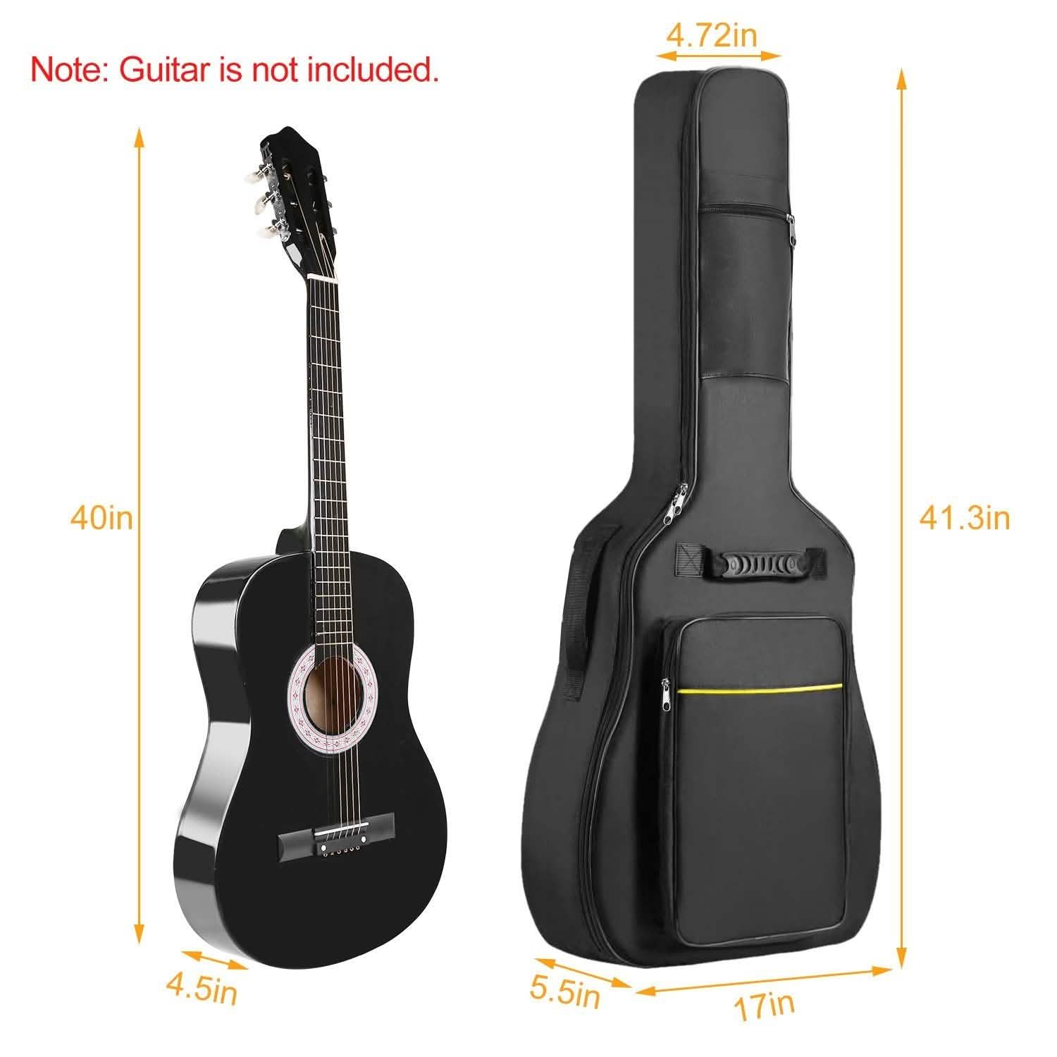 41" 5mm Thick Padded Protective Acoustic Guitar Bag Everything Else - Tophatter Daily Deals