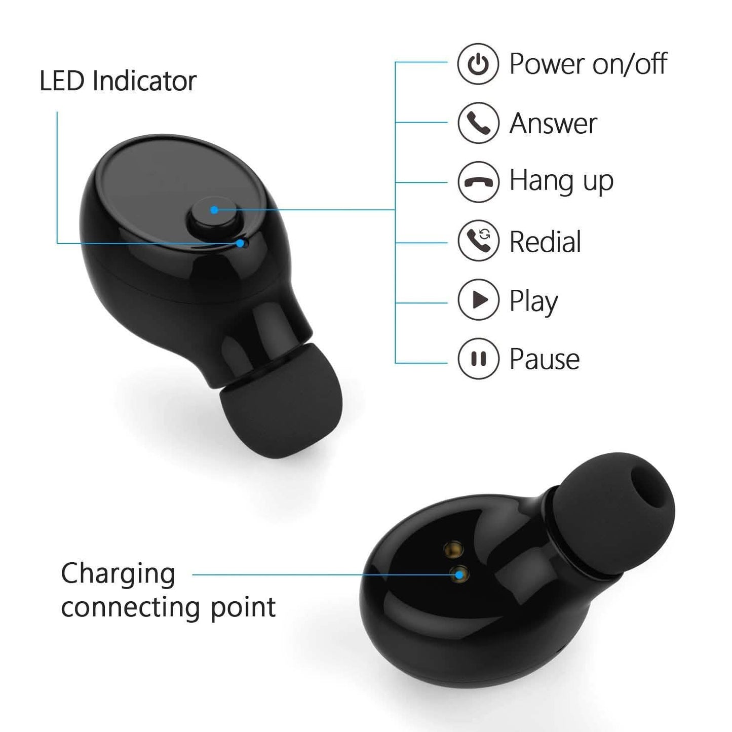 4.1 Magnetic Single Charging Earbuds Audio Accessories - Tophatter Daily Deals