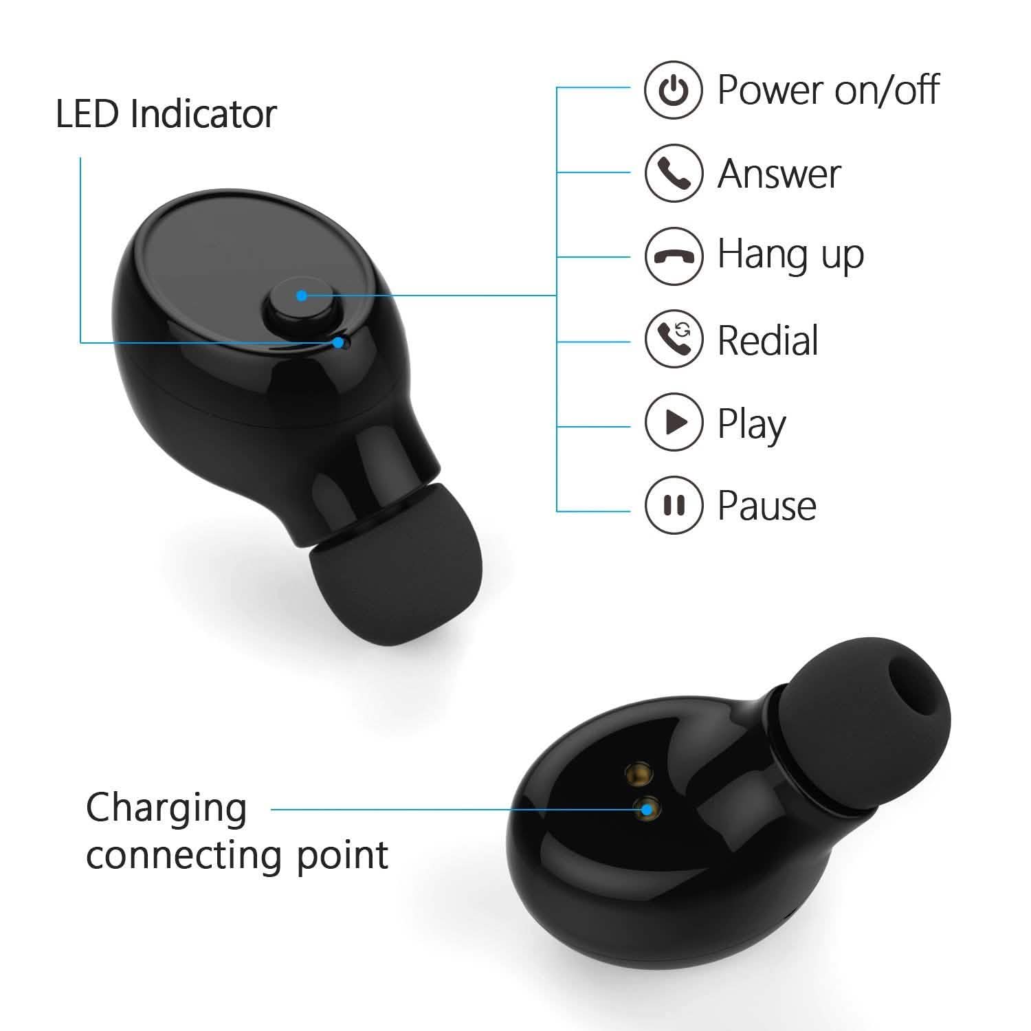 4.1 Magnetic Single Charging Earbuds Audio Accessories - Tophatter Daily Deals