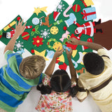 41-Piece: DIY Felt Christmas Tree Detachable Ornaments for Kids Seasonal Decor - Tophatter Daily Deals