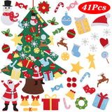 41-Piece: DIY Felt Christmas Tree Detachable Ornaments for Kids Seasonal Decor - Tophatter Daily Deals