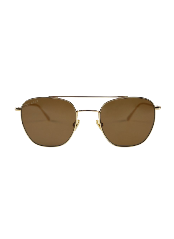 Out East Eyewear Watermill-Revere Sunglasses Gold Sunglasses - Tophatter Daily Deals