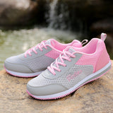 2021 spring summer new big size women's shoes, ladies casual flat sole shoes, sports shoes, fashionable women shoes wholesale Pink 0 - Tophatter Daily Deals