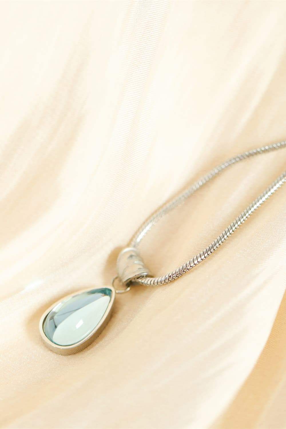 Teardrop Shape Titanium Steel Pendant Necklace Necklaces - Tophatter Daily Deals