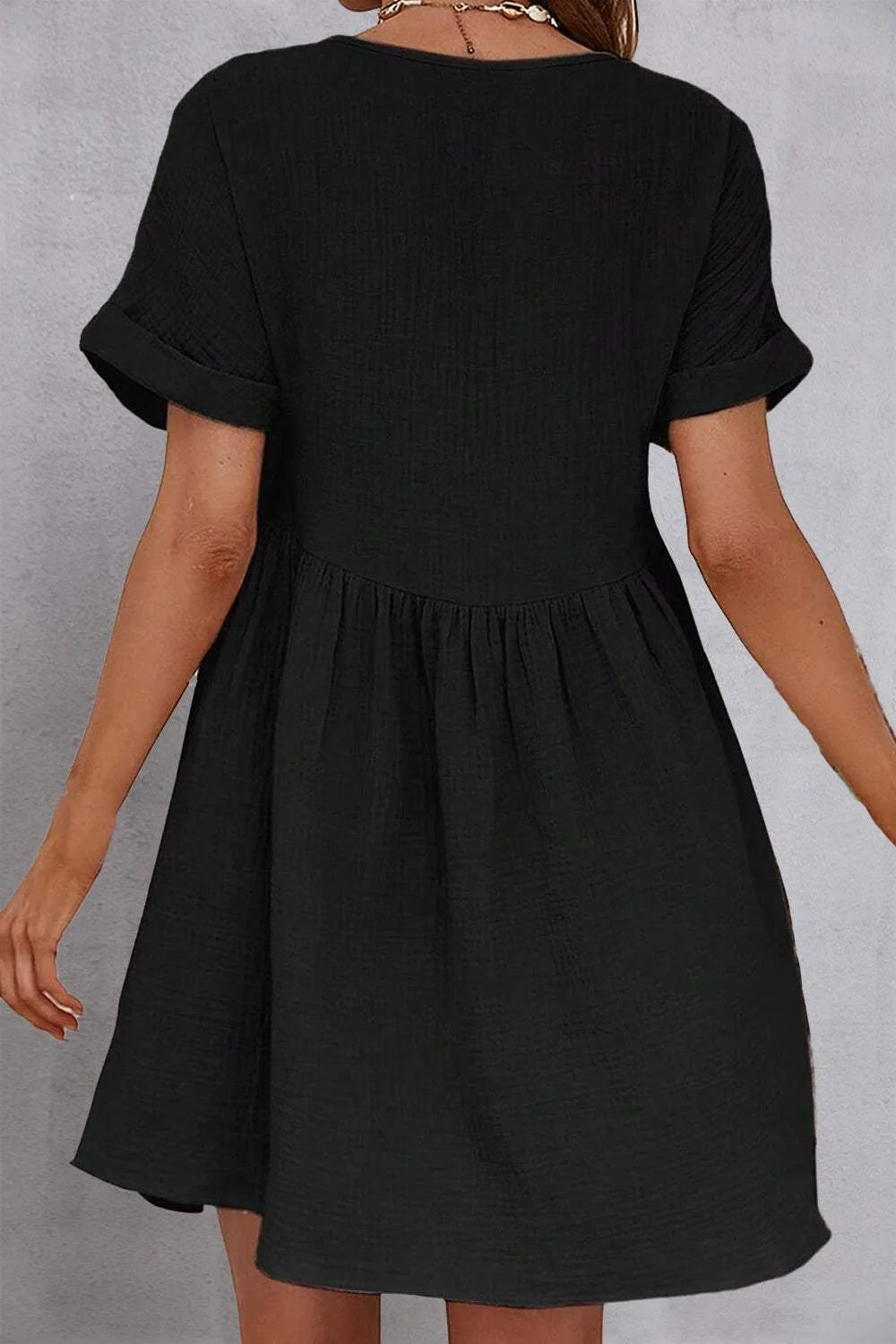 V-Neck Short Sleeve Dress Casual Dresses - Tophatter Daily Deals